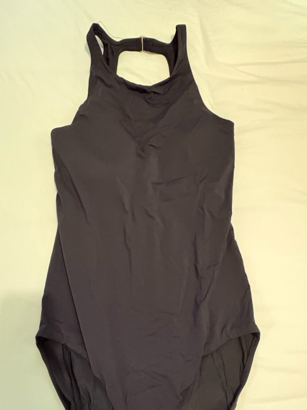 CALIA Textured High Neck One Piece Swimsuit Black Size 16